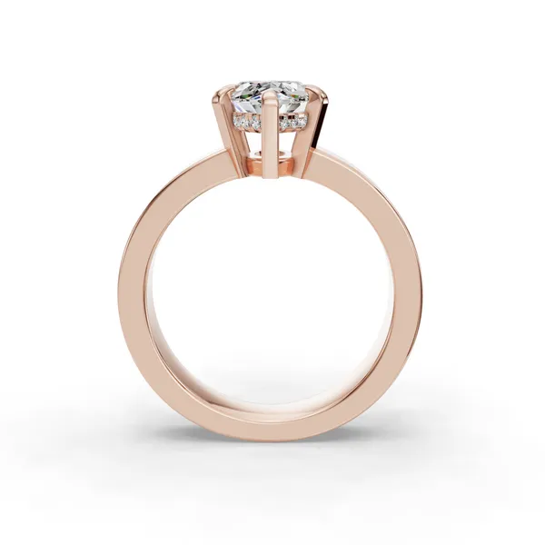 18K Rose Gold Marquise Engagement Ring Setting Image 2 SVS Fine Jewelry Oceanside, NY