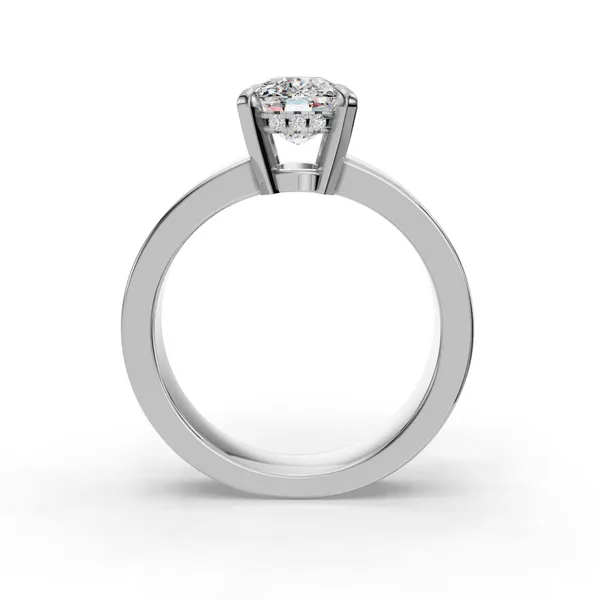 18K White Gold Cushion Engagement Ring Setting Image 2 SVS Fine Jewelry Oceanside, NY