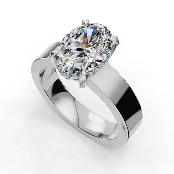 Platinum Oval Engagement Ring Setting SVS Fine Jewelry Oceanside, NY