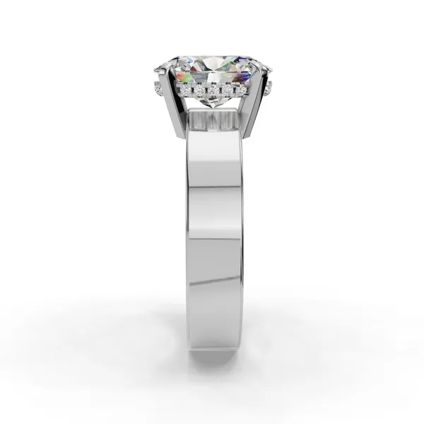 Platinum Oval Engagement Ring Setting Image 3 SVS Fine Jewelry Oceanside, NY