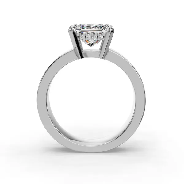 Platinum Princess Engagement Ring Setting Image 2 SVS Fine Jewelry Oceanside, NY