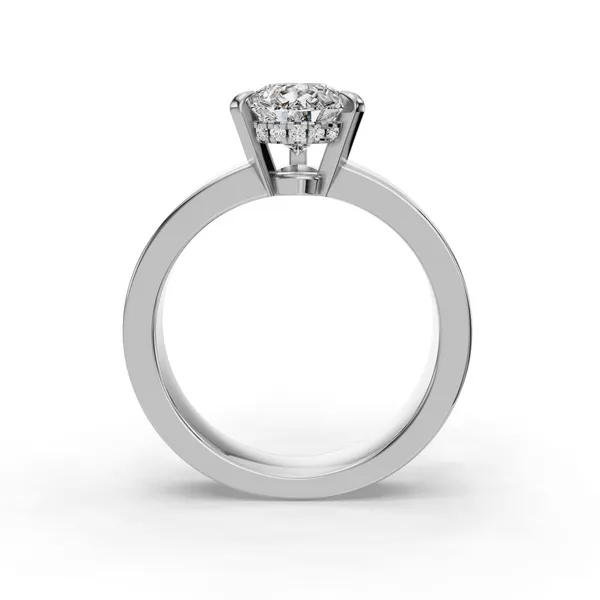 Platinum Pear Engagement Ring Setting Image 2 SVS Fine Jewelry Oceanside, NY