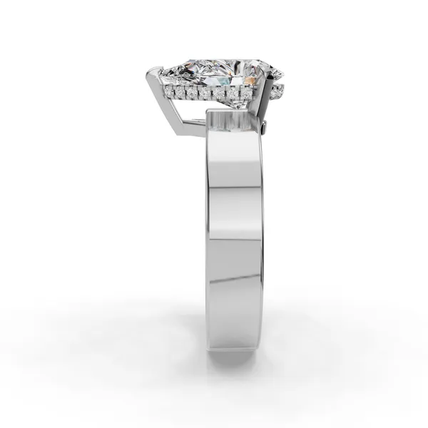 Platinum Pear Engagement Ring Setting Image 3 SVS Fine Jewelry Oceanside, NY