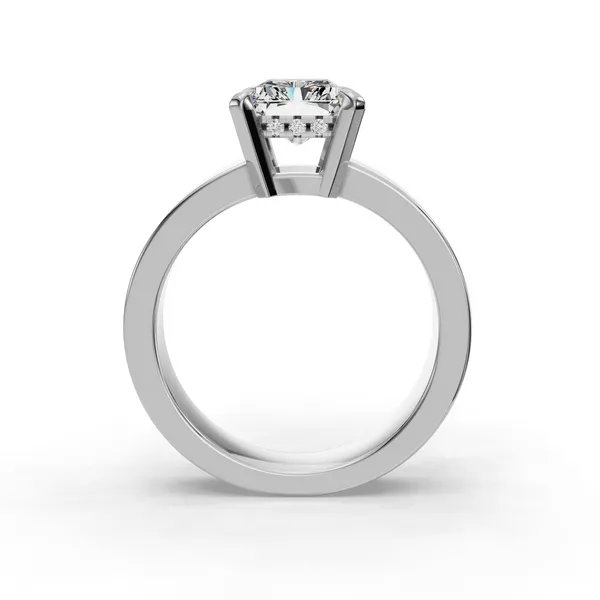 Platinum Radiant Engagement Ring Setting Image 2 SVS Fine Jewelry Oceanside, NY