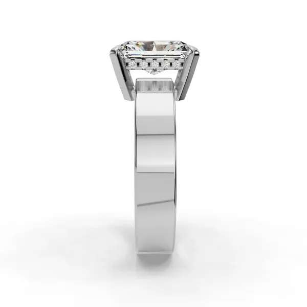 Platinum Radiant Engagement Ring Setting Image 3 SVS Fine Jewelry Oceanside, NY