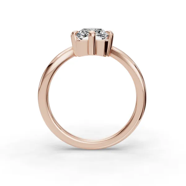 14K Rose Gold Radiant Engagement Ring Setting Image 2 SVS Fine Jewelry Oceanside, NY