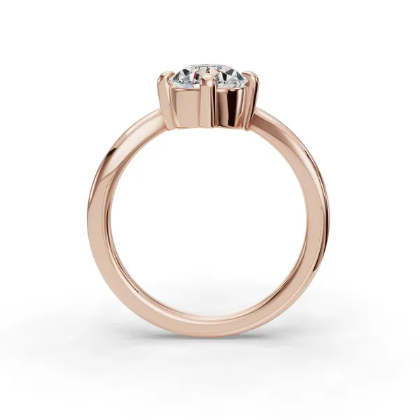 14K Rose Gold Pear Engagement Ring Setting Image 2 SVS Fine Jewelry Oceanside, NY