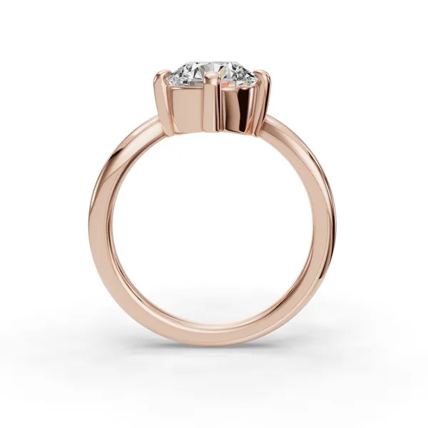 14K Rose Gold Round Engagement Ring Setting Image 2 SVS Fine Jewelry Oceanside, NY