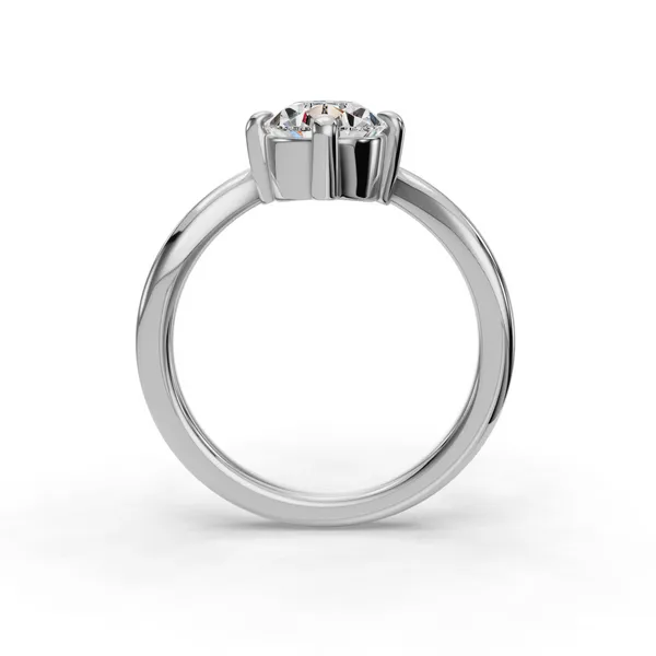 14K White Gold Pear Engagement Ring Setting Image 2 SVS Fine Jewelry Oceanside, NY