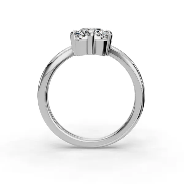 14K White Gold Radiant Engagement Ring Setting Image 2 SVS Fine Jewelry Oceanside, NY