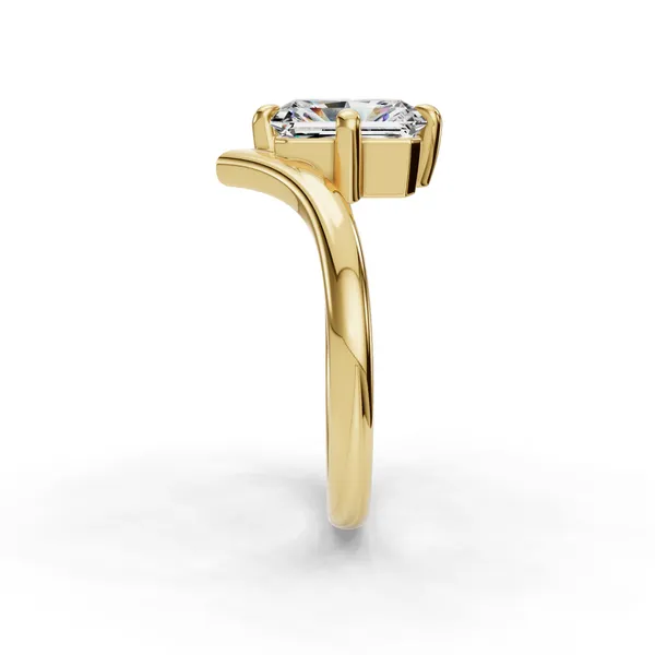 14K Yellow Gold Radiant Engagement Ring Setting Image 3 SVS Fine Jewelry Oceanside, NY