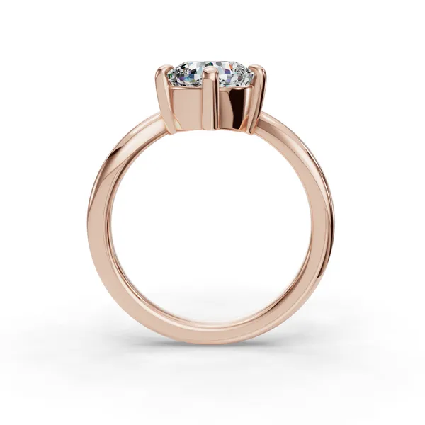 18K Rose Gold Cushion Engagement Ring Setting Image 2 SVS Fine Jewelry Oceanside, NY