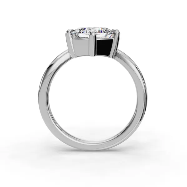 Platinum Princess Engagement Ring Setting Image 2 SVS Fine Jewelry Oceanside, NY