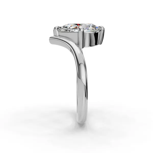 Platinum Pear Engagement Ring Setting Image 3 SVS Fine Jewelry Oceanside, NY