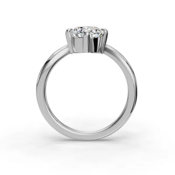 Platinum Oval Engagement Ring Setting Image 2 SVS Fine Jewelry Oceanside, NY