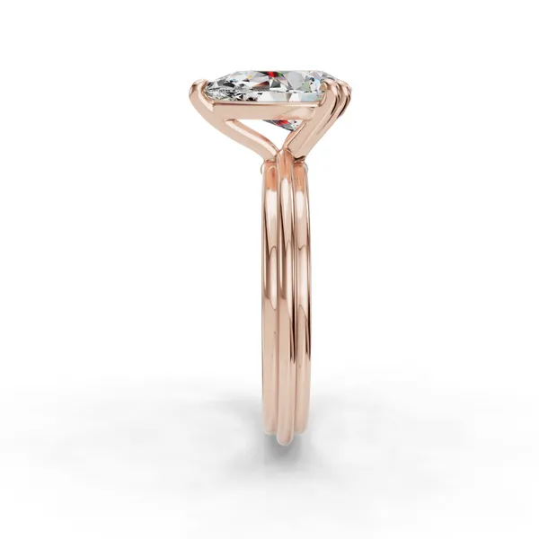 14K Rose Gold Pear Engagement Ring Setting Image 3 SVS Fine Jewelry Oceanside, NY