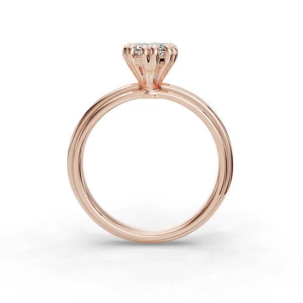 14K Rose Gold Marquise Engagement Ring Setting Image 2 SVS Fine Jewelry Oceanside, NY