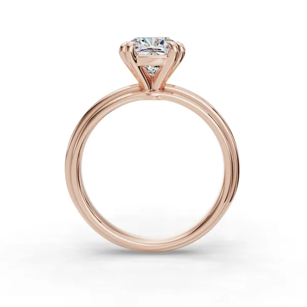14K Rose Gold Cushion Engagement Ring Setting Image 2 SVS Fine Jewelry Oceanside, NY