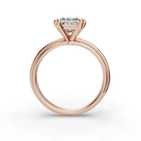 14K Rose Gold Princess Engagement Ring Setting Image 2 SVS Fine Jewelry Oceanside, NY