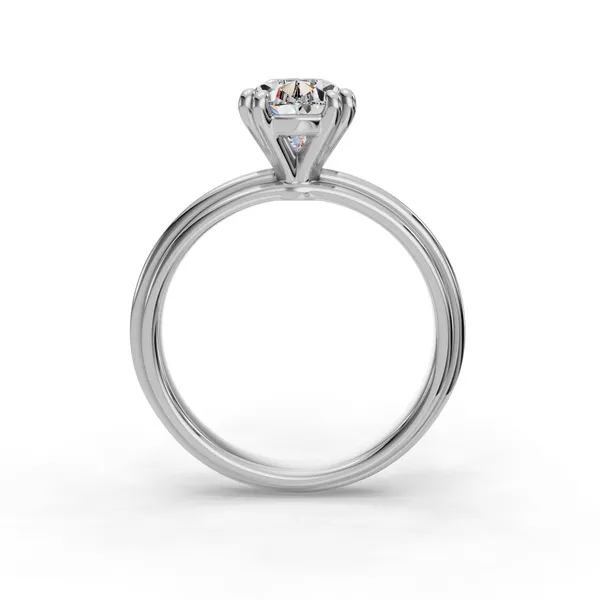 14K White Gold Pear Engagement Ring Setting Image 2 SVS Fine Jewelry Oceanside, NY