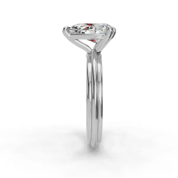 14K White Gold Pear Engagement Ring Setting Image 3 SVS Fine Jewelry Oceanside, NY