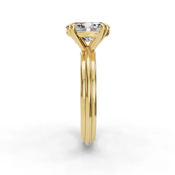 14K Yellow Gold Oval Engagement Ring Setting Image 3 SVS Fine Jewelry Oceanside, NY