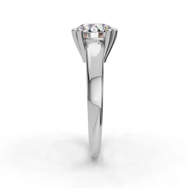 Platinum Round Engagement Ring Setting Image 3 SVS Fine Jewelry Oceanside, NY