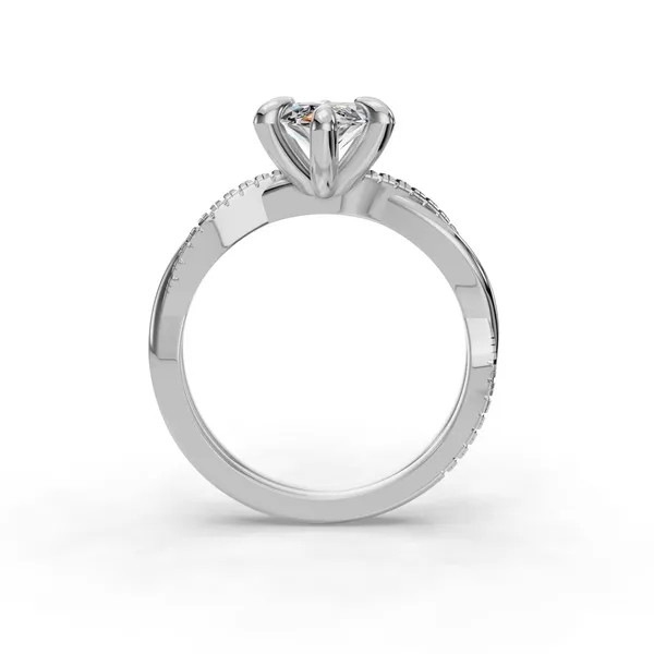 14K White Gold Marquise Engagement Ring Setting Image 2 SVS Fine Jewelry Oceanside, NY