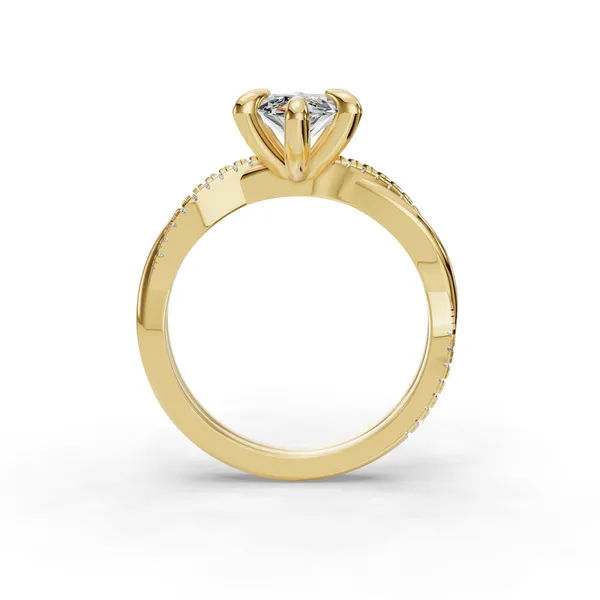 14K Yellow Gold Marquise Engagement Ring Setting Image 2 SVS Fine Jewelry Oceanside, NY