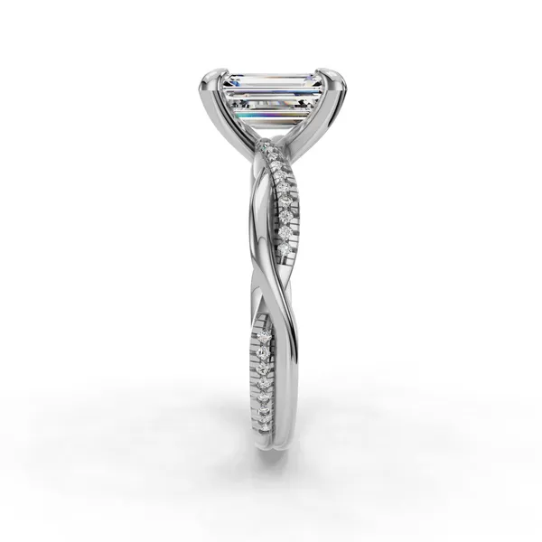 Platinum Cushion Engagement Ring Setting Image 3 SVS Fine Jewelry Oceanside, NY