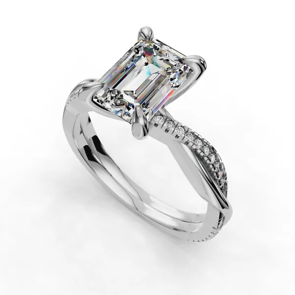 Platinum Cushion Engagement Ring Setting SVS Fine Jewelry Oceanside, NY