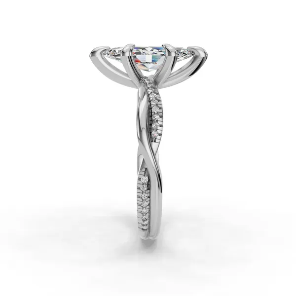Platinum Marquise Engagement Ring Setting Image 3 SVS Fine Jewelry Oceanside, NY