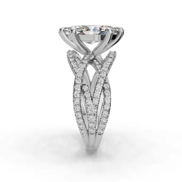 18K White Gold Marquise Engagement Ring Setting Image 3 SVS Fine Jewelry Oceanside, NY
