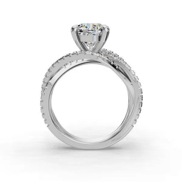 Platinum Cushion Engagement Ring Setting Image 2 SVS Fine Jewelry Oceanside, NY