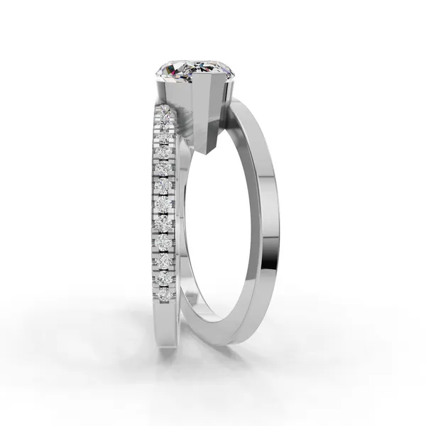 14K White Gold Marquise Engagement Ring Setting Image 3 SVS Fine Jewelry Oceanside, NY