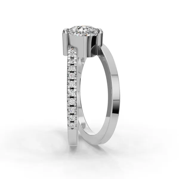 Platinum Pear Engagement Ring Setting Image 3 SVS Fine Jewelry Oceanside, NY