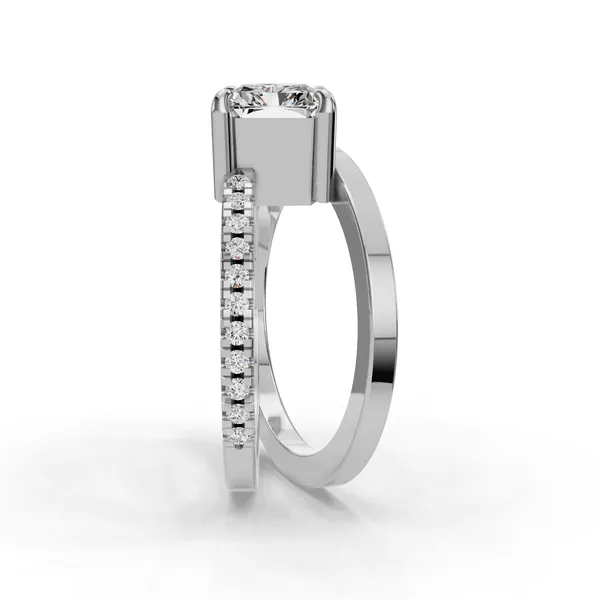 Platinum Radiant Engagement Ring Setting Image 3 SVS Fine Jewelry Oceanside, NY