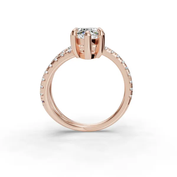 14K Rose Gold Marquise Engagement Ring Setting Image 2 SVS Fine Jewelry Oceanside, NY