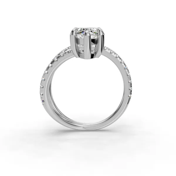 14K White Gold Marquise Engagement Ring Setting Image 2 SVS Fine Jewelry Oceanside, NY
