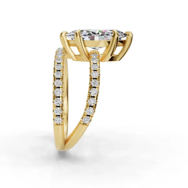 18K Yellow Gold Marquise Engagement Ring Setting Image 3 SVS Fine Jewelry Oceanside, NY