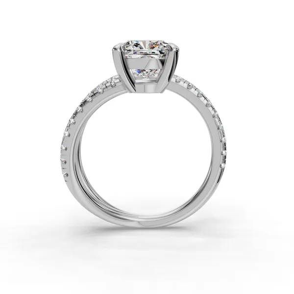 Platinum Cushion Engagement Ring Setting Image 2 SVS Fine Jewelry Oceanside, NY