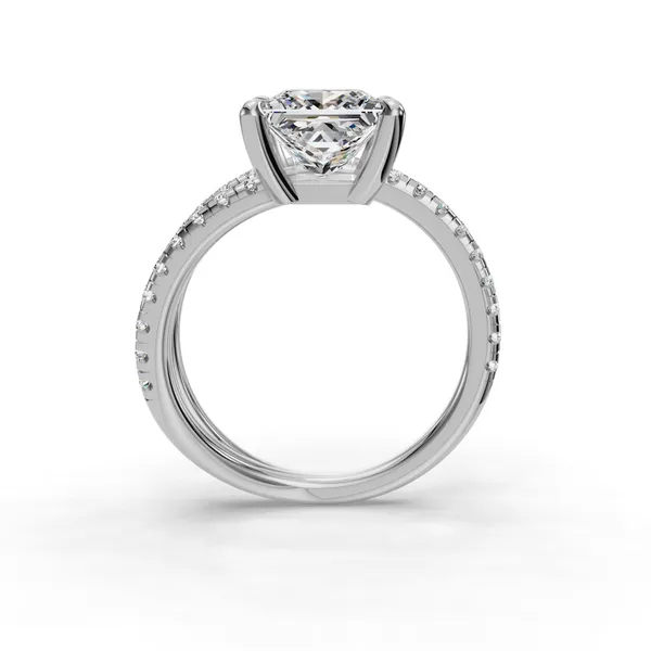 Platinum Princess Engagement Ring Setting Image 2 SVS Fine Jewelry Oceanside, NY