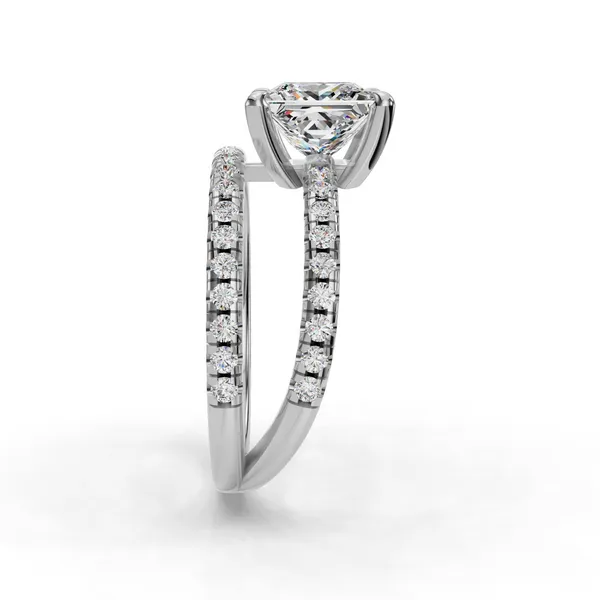 Platinum Princess Engagement Ring Setting Image 3 SVS Fine Jewelry Oceanside, NY
