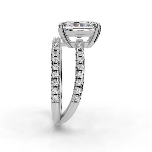 Platinum Radiant Engagement Ring Setting Image 3 SVS Fine Jewelry Oceanside, NY