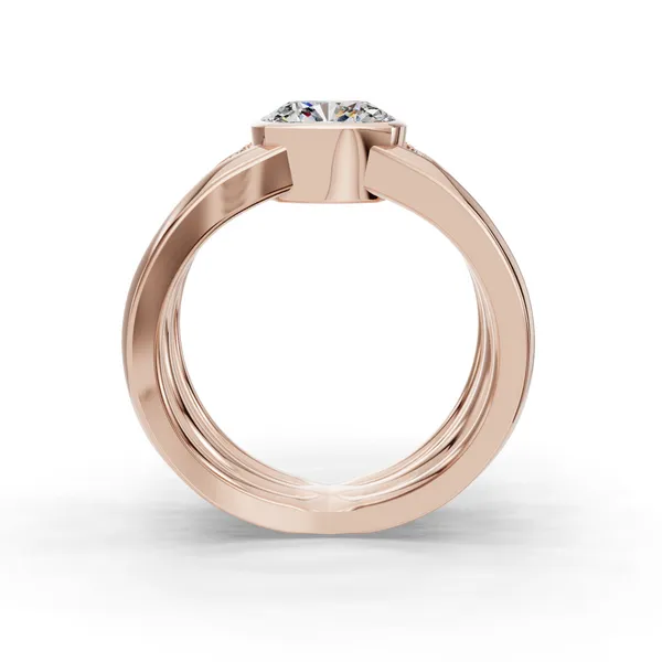 14K Rose Gold Cushion Engagement Ring Setting Image 2 SVS Fine Jewelry Oceanside, NY