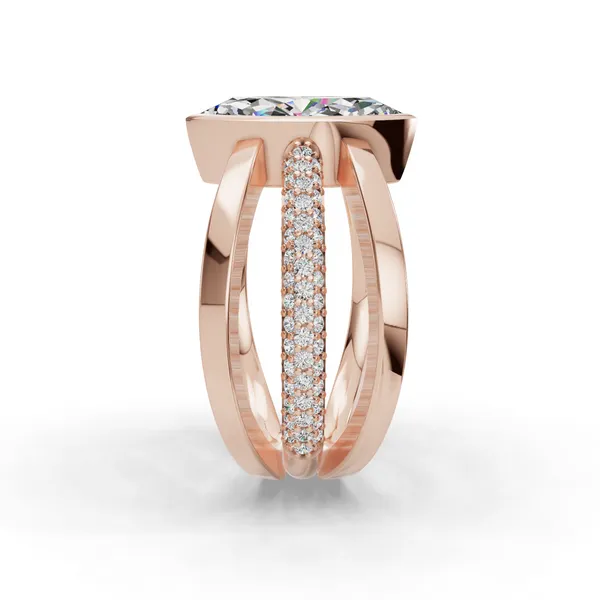 14K Rose Gold Marquise Engagement Ring Setting Image 3 SVS Fine Jewelry Oceanside, NY