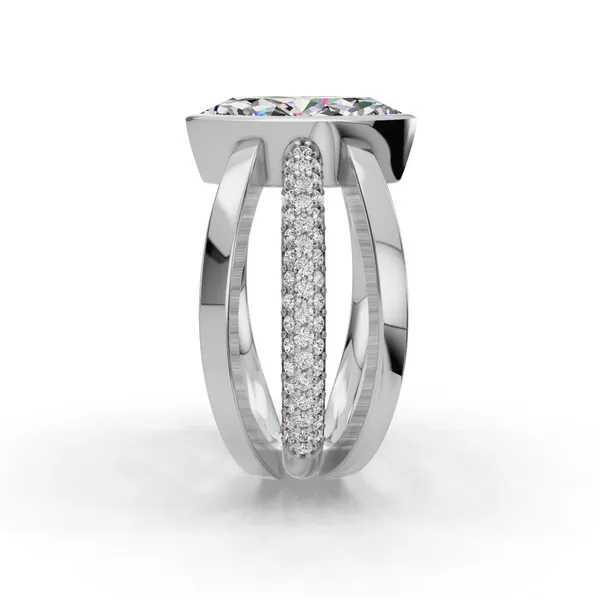 18K White Gold Marquise Engagement Ring Setting Image 3 SVS Fine Jewelry Oceanside, NY