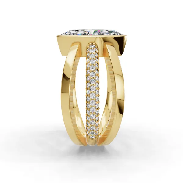 18K Yellow Gold Marquise Engagement Ring Setting Image 3 SVS Fine Jewelry Oceanside, NY