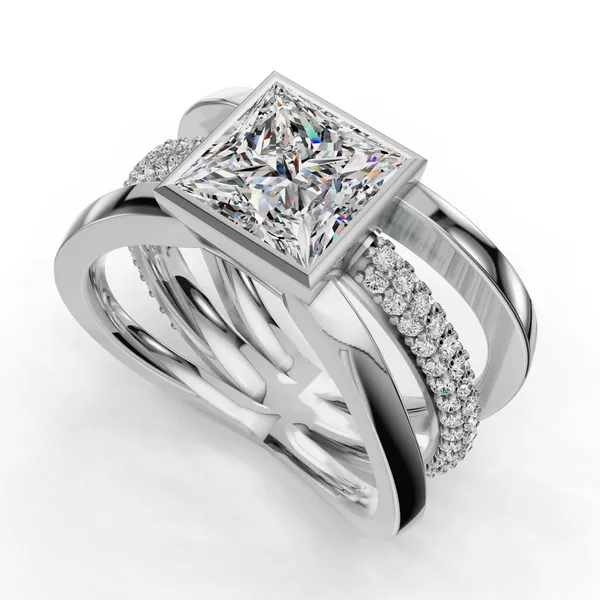 Platinum Princess Engagement Ring Setting SVS Fine Jewelry Oceanside, NY