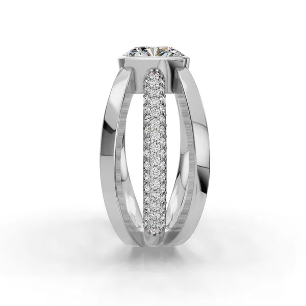 Platinum Cushion Engagement Ring Setting Image 3 SVS Fine Jewelry Oceanside, NY